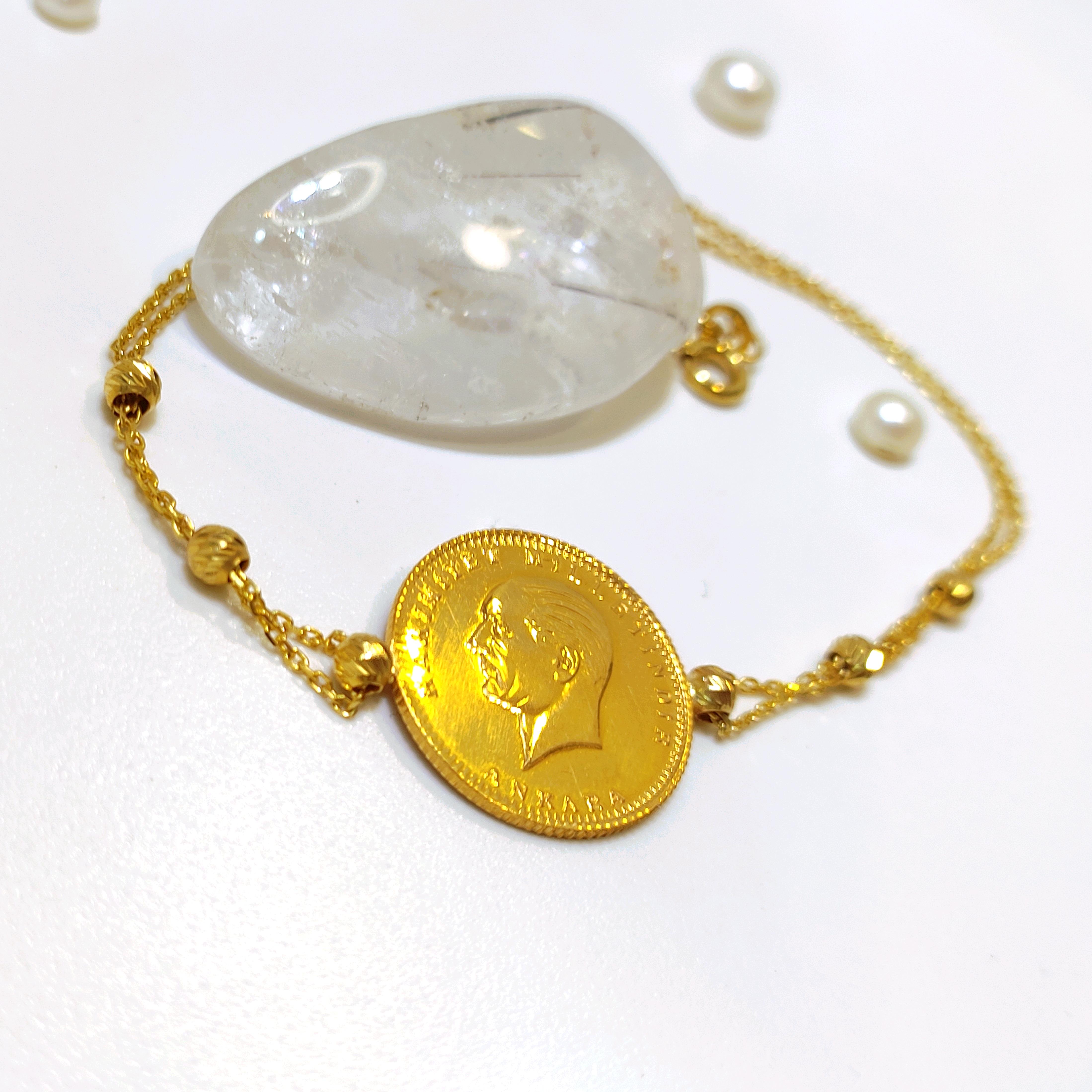 Atalira Yarım Altınlı Dorika Toplu Bileklik HD VİDEOLU