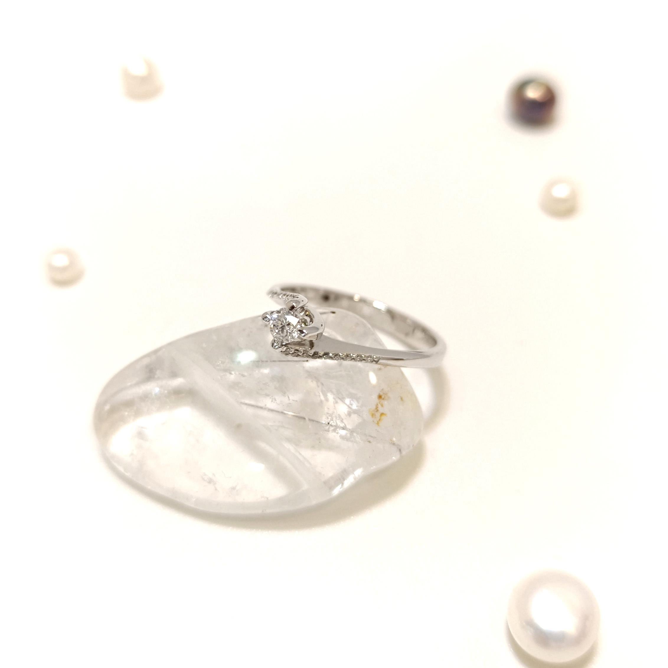 0.23ct G Color Pırlanta Tek Taş Yüzük 14 Ayar Altın HD VİDEOLU