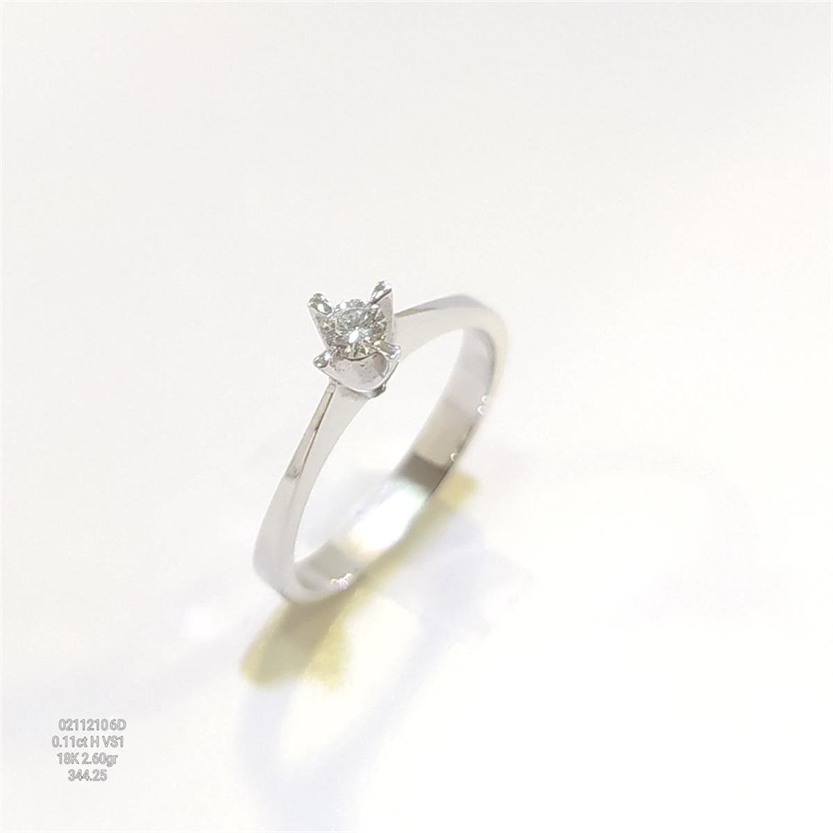 0.11ct H Color Pırlanta Tek TAş Yüzük 18 Ayar Altın