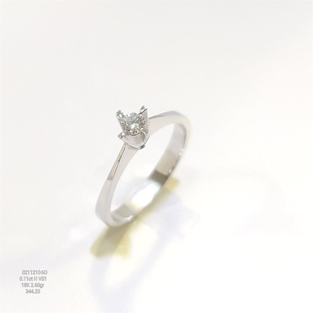 0.11ct H Color Pırlanta Tek TAş Yüzük 18 Ayar Altın