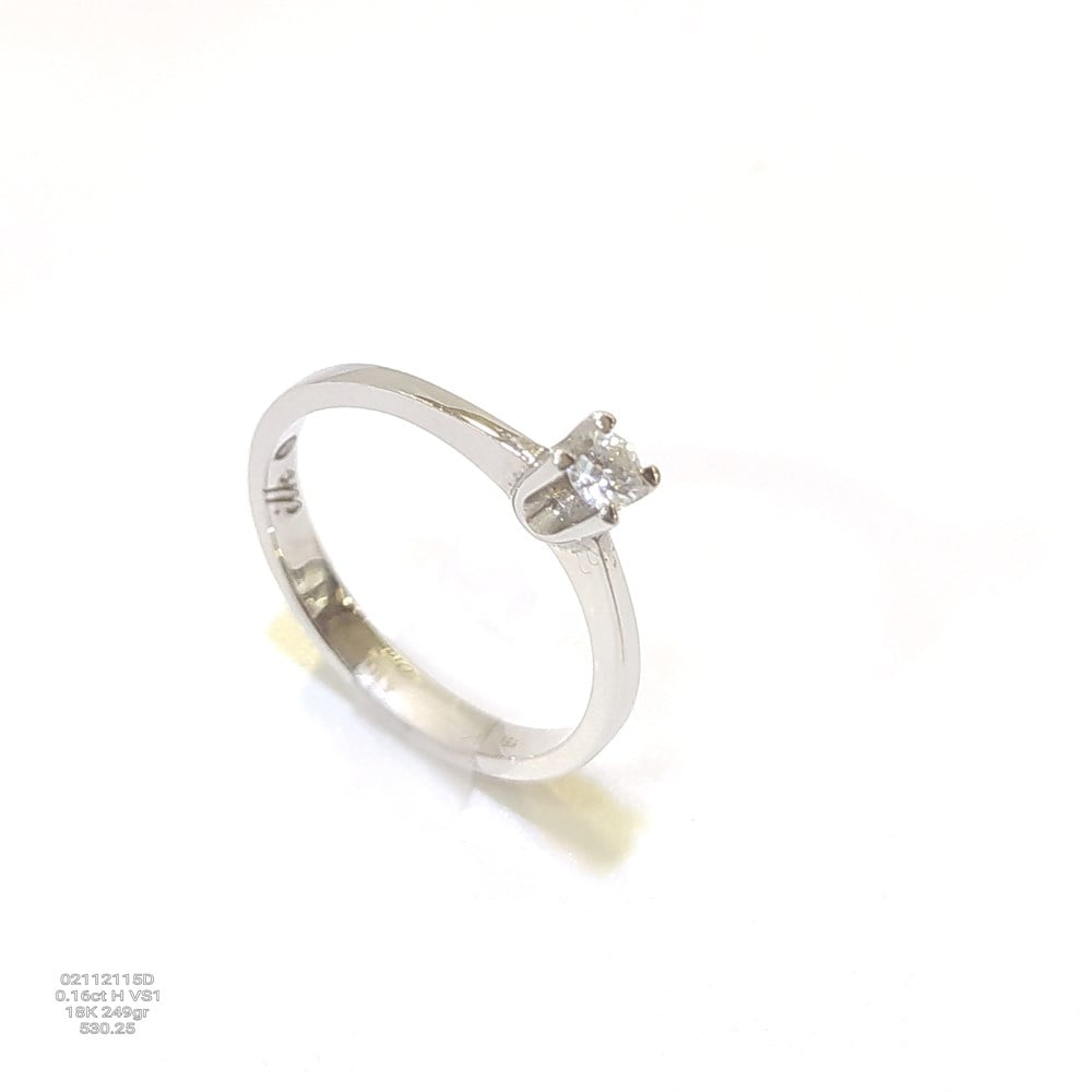 0.13ct H Color Pırlanta Tek TAş Yüzük 18 Ayar Altın