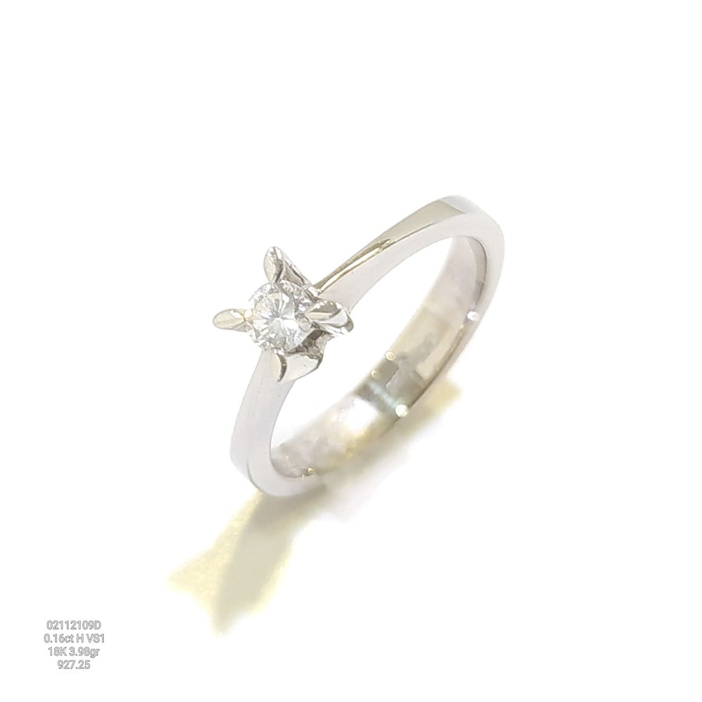 0.16ct H Color Pırlanta Tek TAş Yüzük 18 Ayar Altın