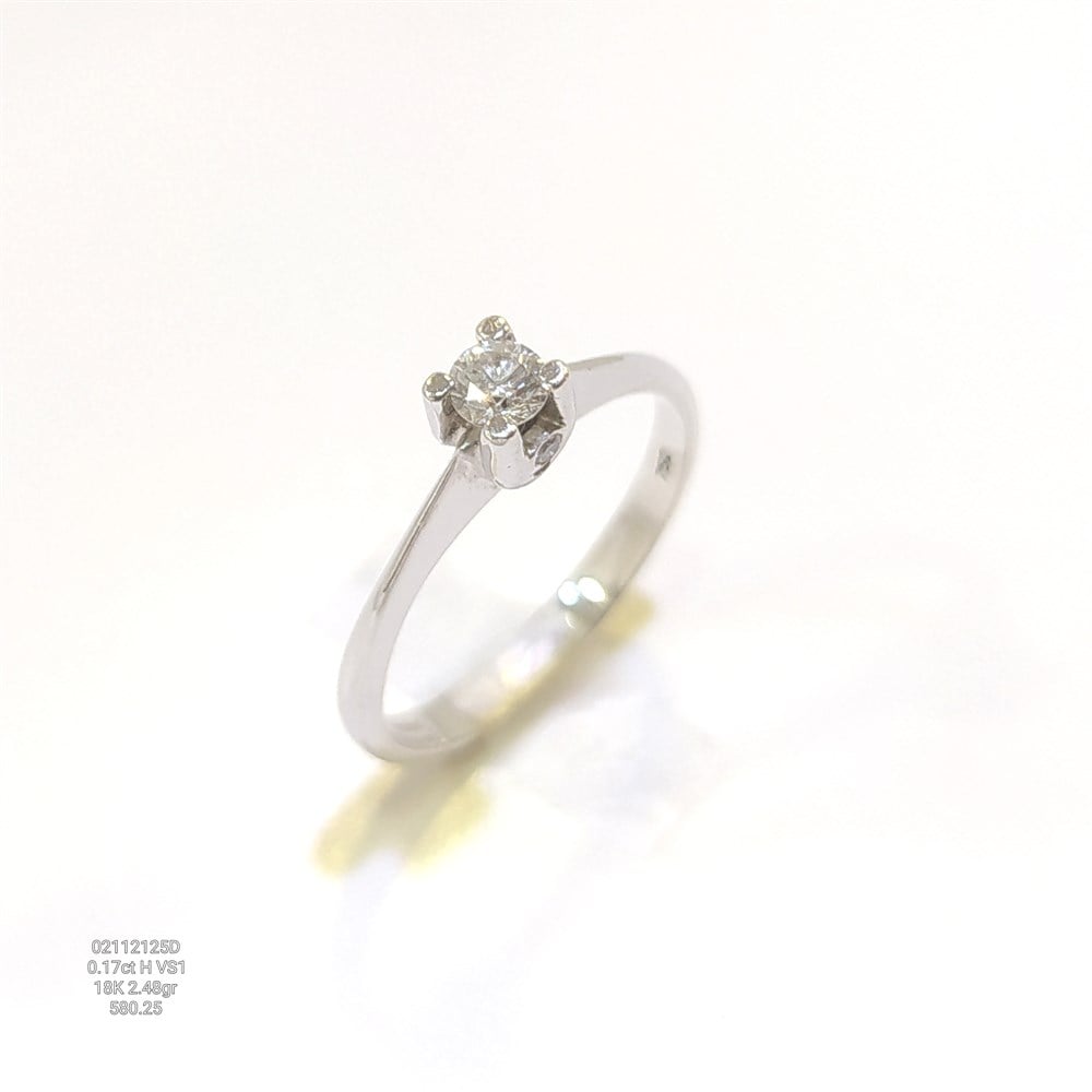 0.17ct H Color Pırlanta Tek TAş Yüzük 18 Ayar Altın