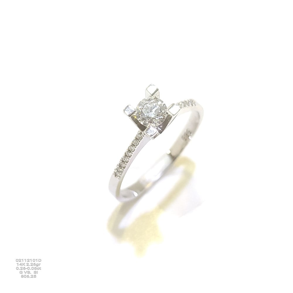 0.26ct G Color Pırlanta Tek TAş Yüzük 14 Ayar Altın