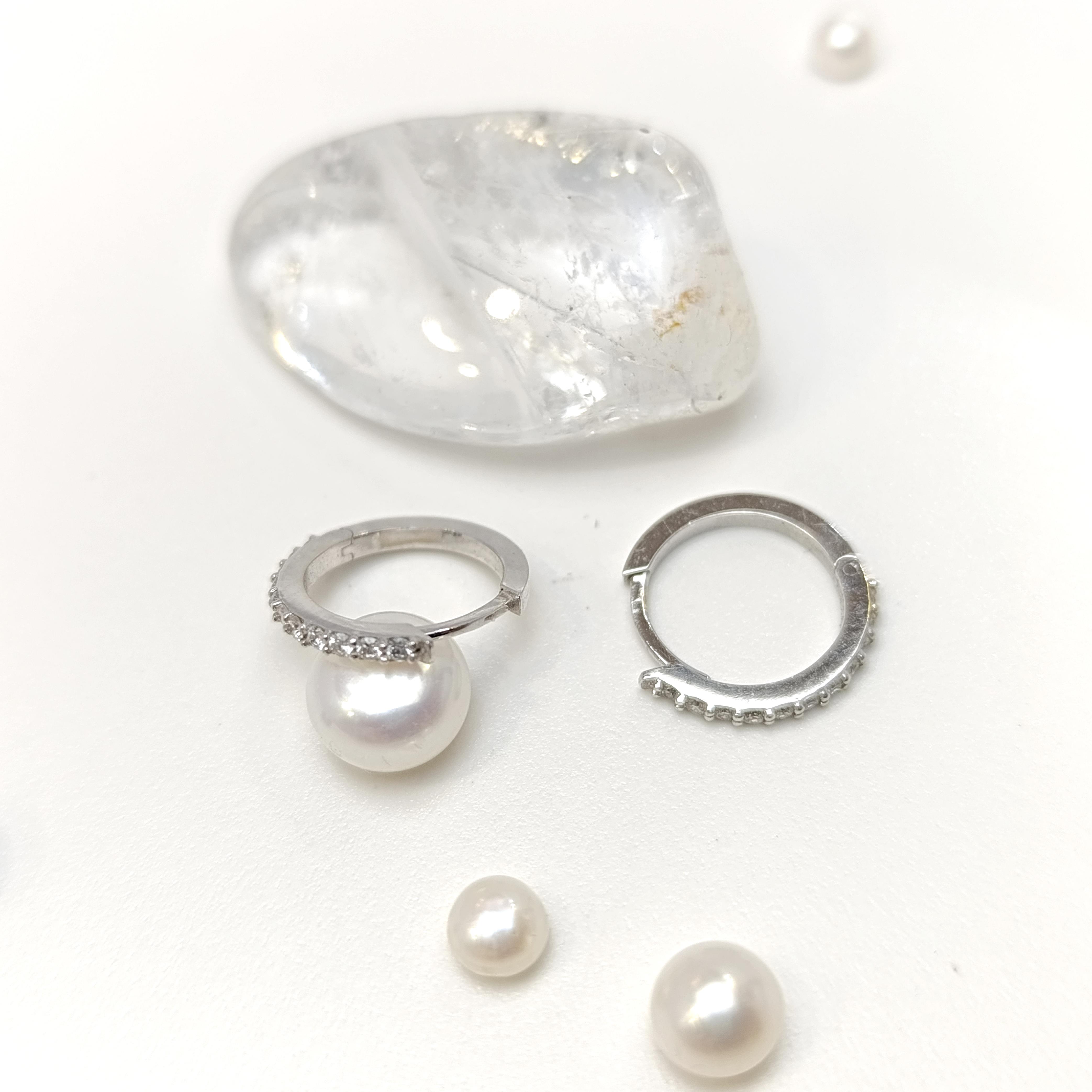 14mm Pırlanta Taşlı Halka Küpe 14 Ayar Altın HD VİDEOLU