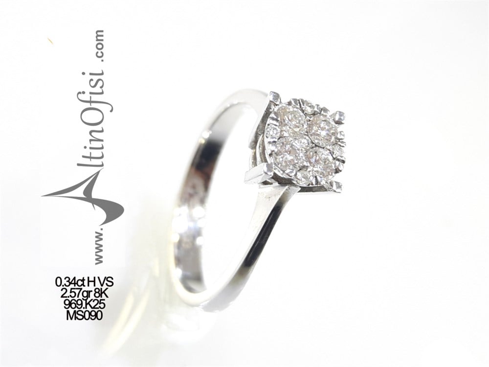 Kronet Tektaş 0,34ct H Color VS Pırlanta 2,57gr 8 Ayar Altın