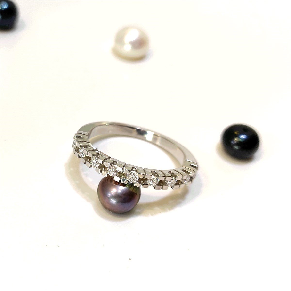 Su Yolu 0.26ct Pırlanta Yarım Tur Yüzük 14 Ayar Altın HD VİDEOLU