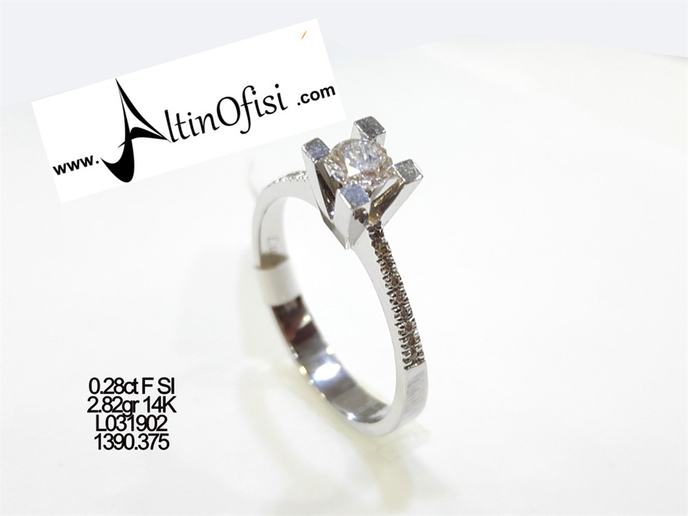 Tektaş 0,28ct Pırlanta 2,82gr F SI 14 Ayar Altın