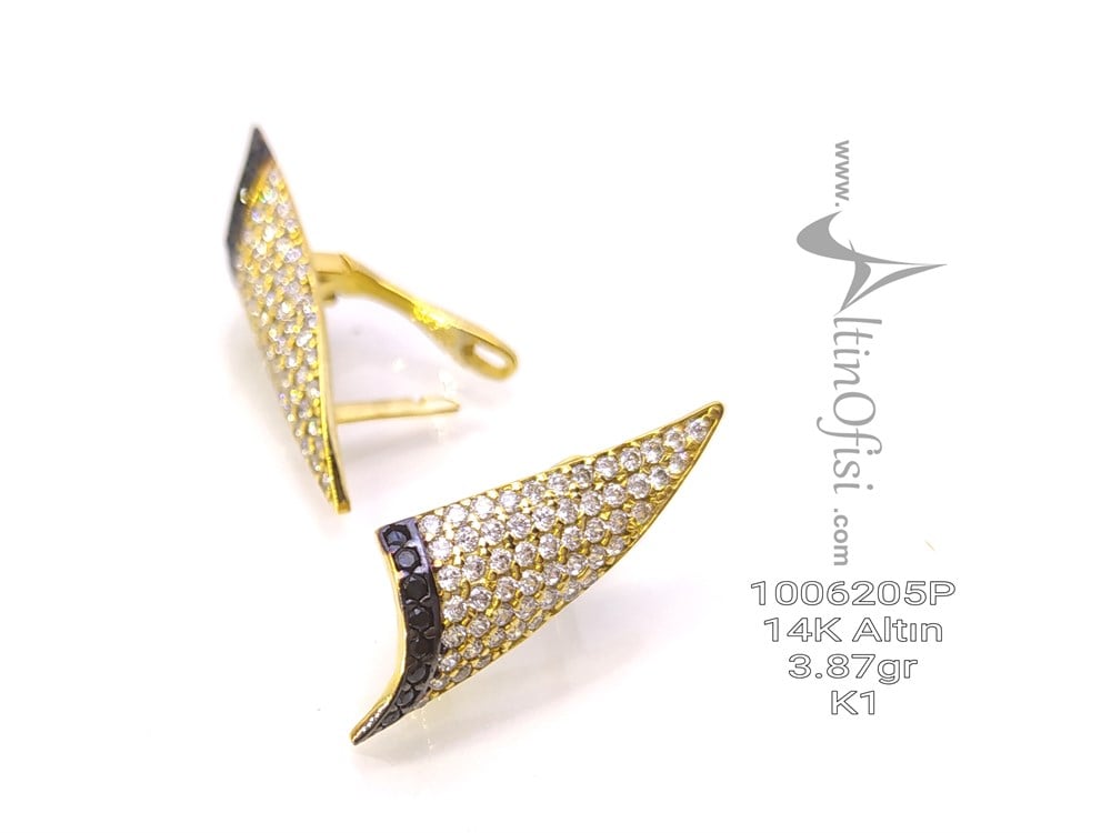 Yelken Küpe  14 Ayar Altın