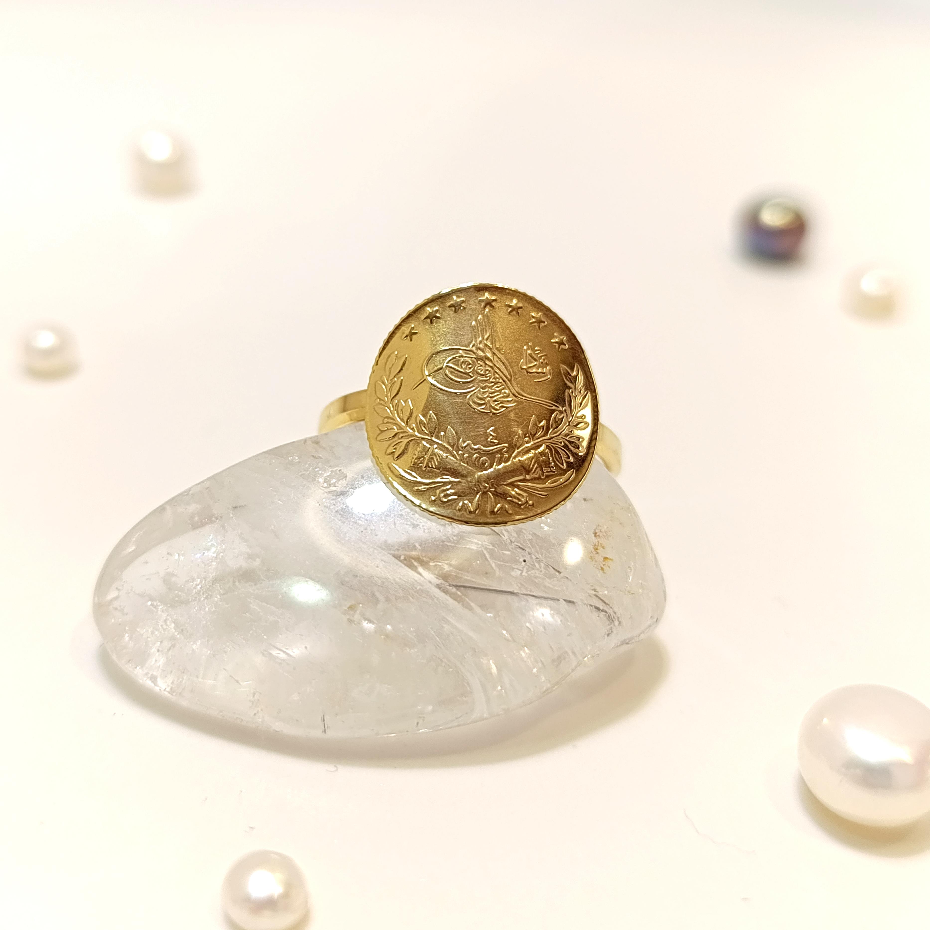 Tuğralı Yüzük 14 Ayar Altın HD VİDEOLU