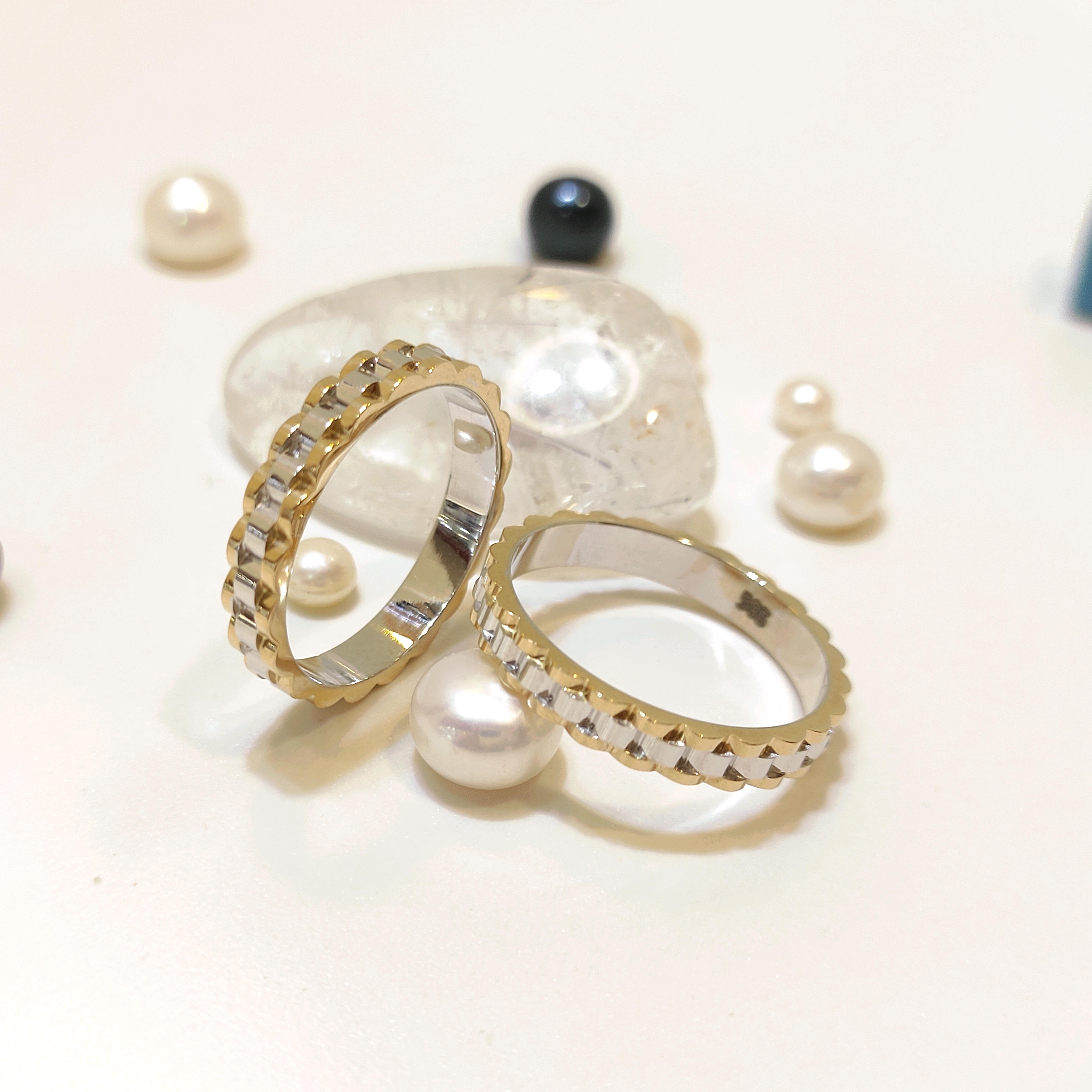 3.5mm 2 Renkli Jübile Alyans 14 Ayar Altın HD VİDEOLU