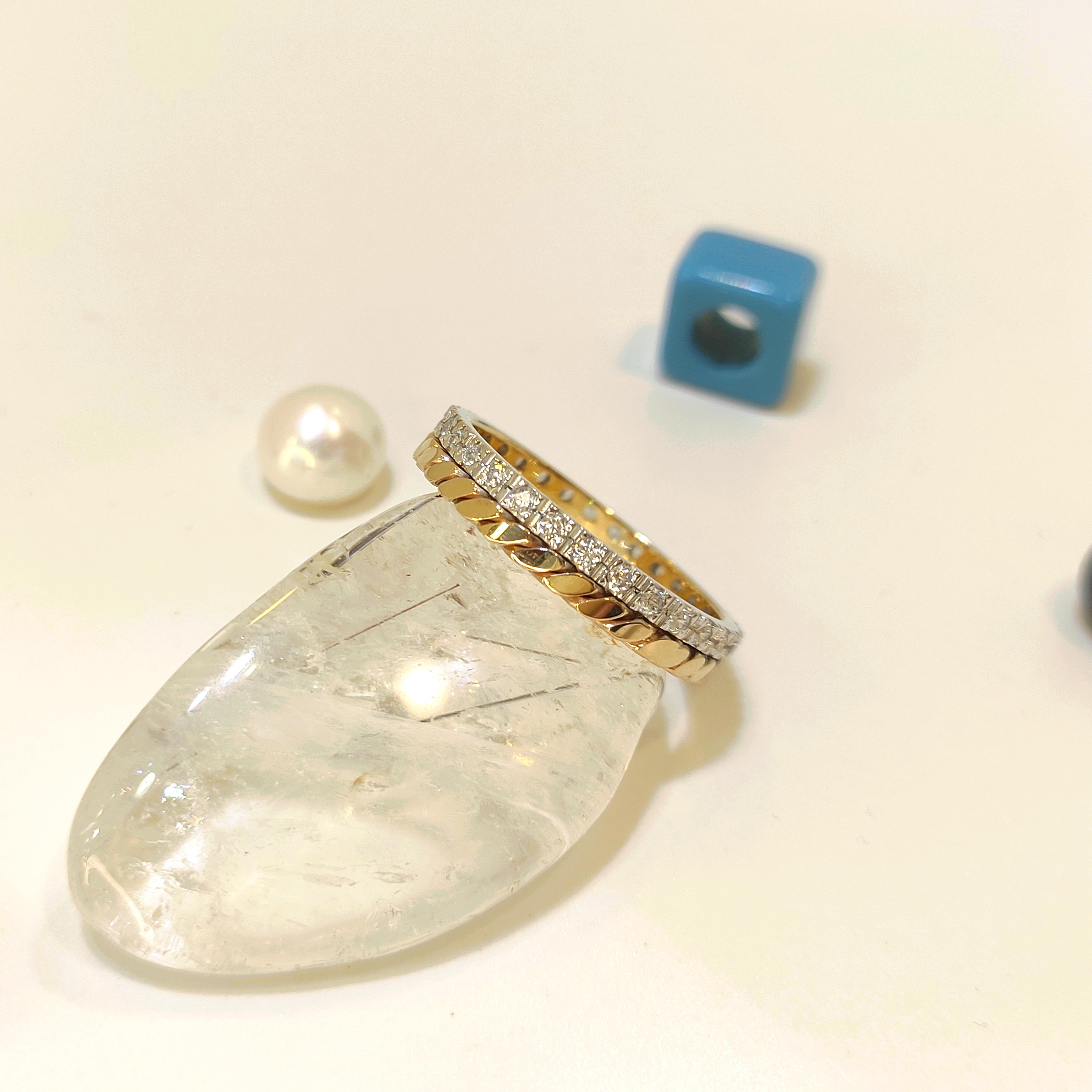 5.5mm Burmalı Tam Tur Su Yolu Taşlı Alyans 14 Ayar Altın HD VİDEOLU