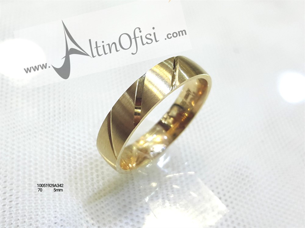 Alyans 5 mm Genişlik 14 ayar altın