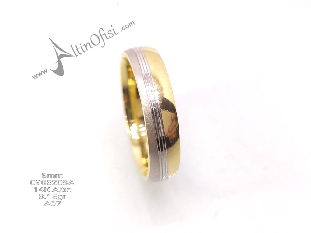Alyans 5 mm Genişlik 14 ayar altın