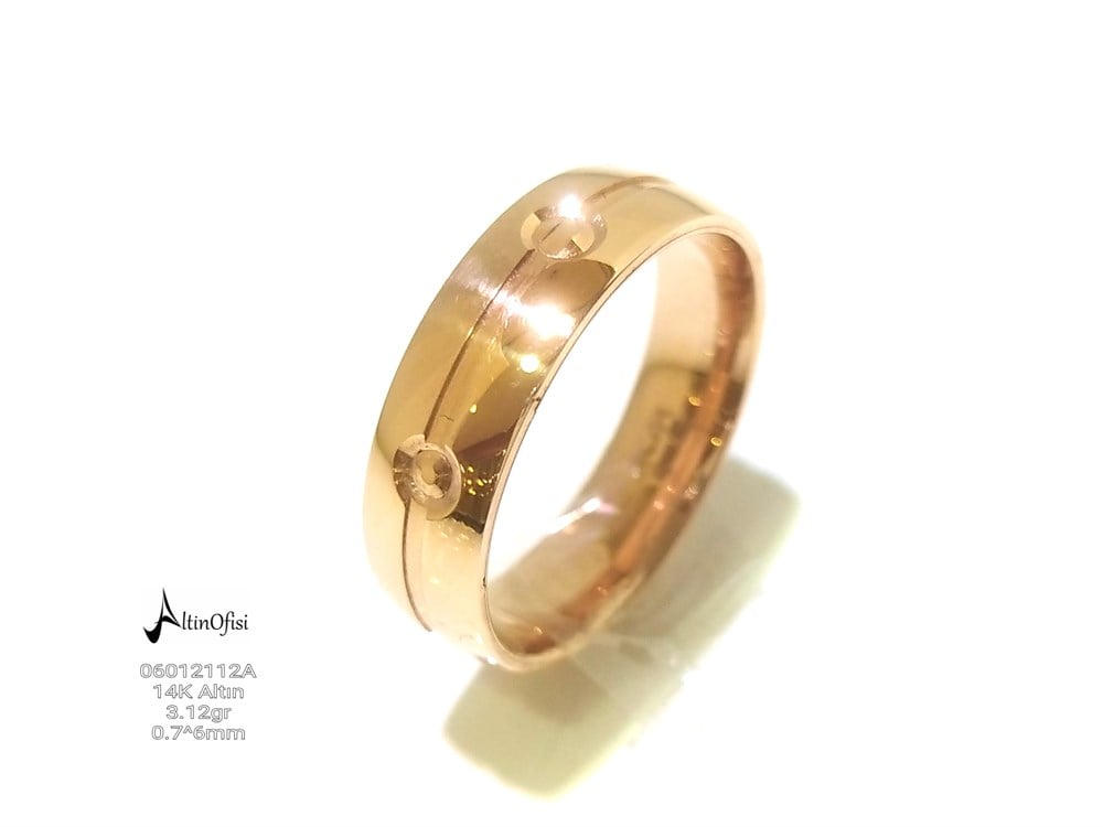 Alyans 6 mm Genişlik 14 ayar altın