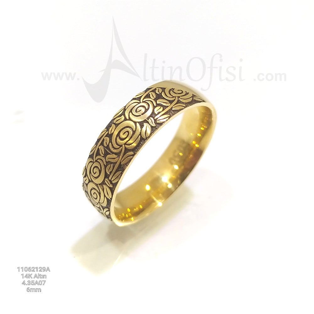 Alyans 6 mm Genişlik 14 ayar altın