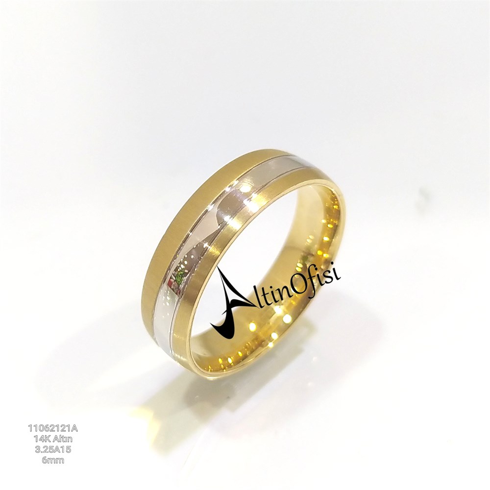 Alyans 6 mm Genişlik 14 ayar altın