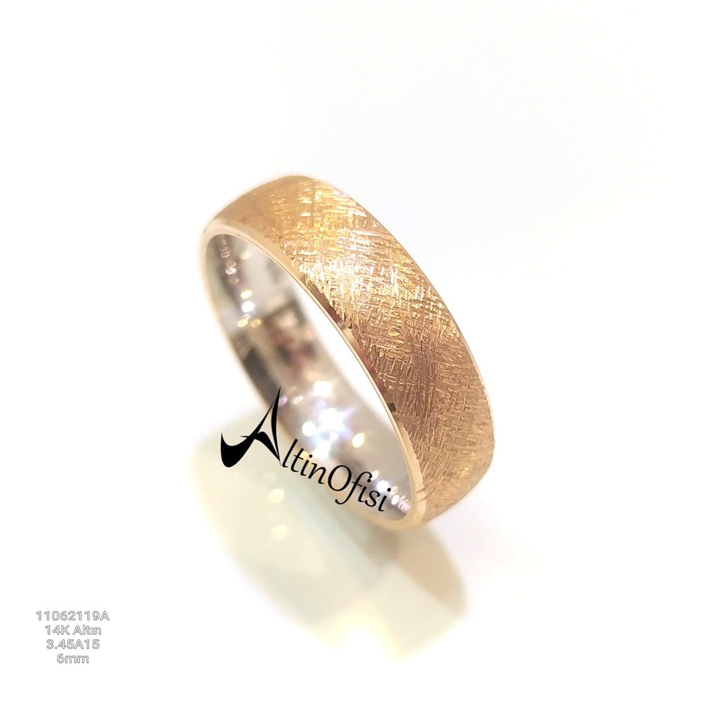 Alyans 6 mm Genişlik 14 ayar altın