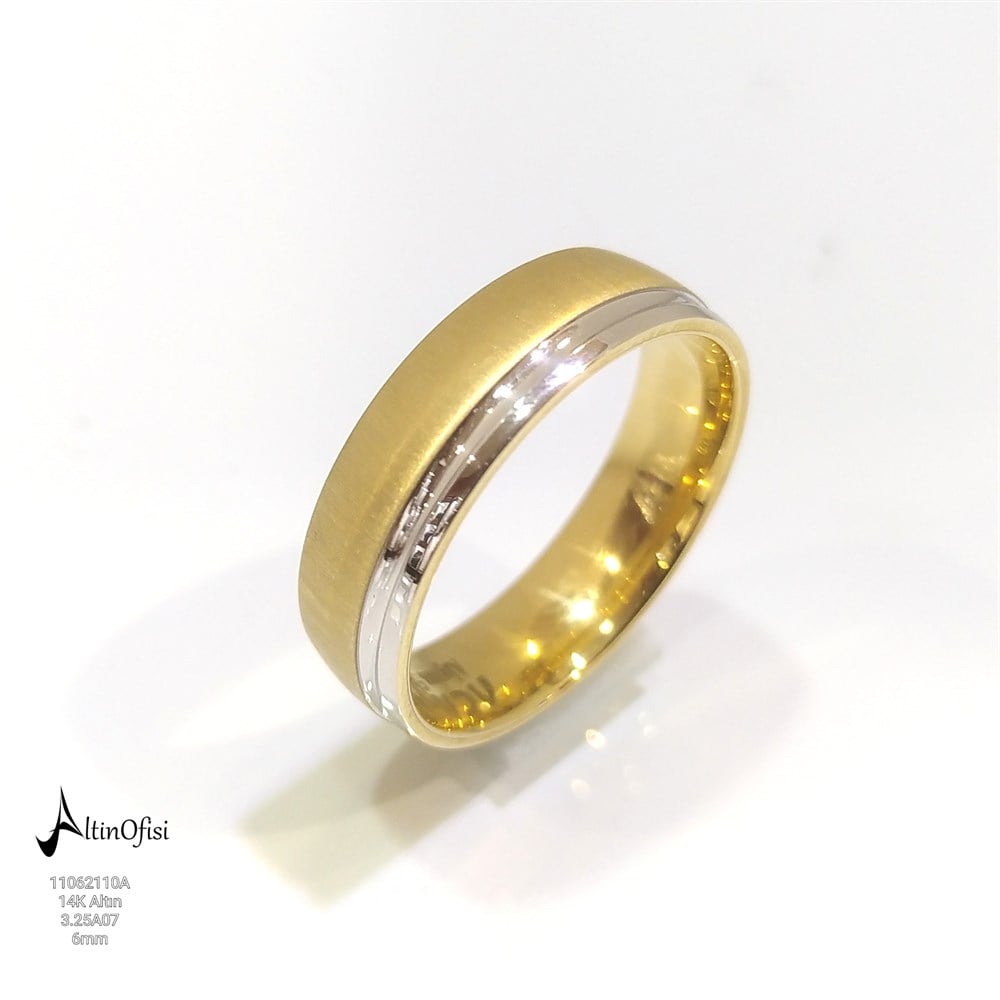 Alyans 6 mm Genişlik 14 ayar altın