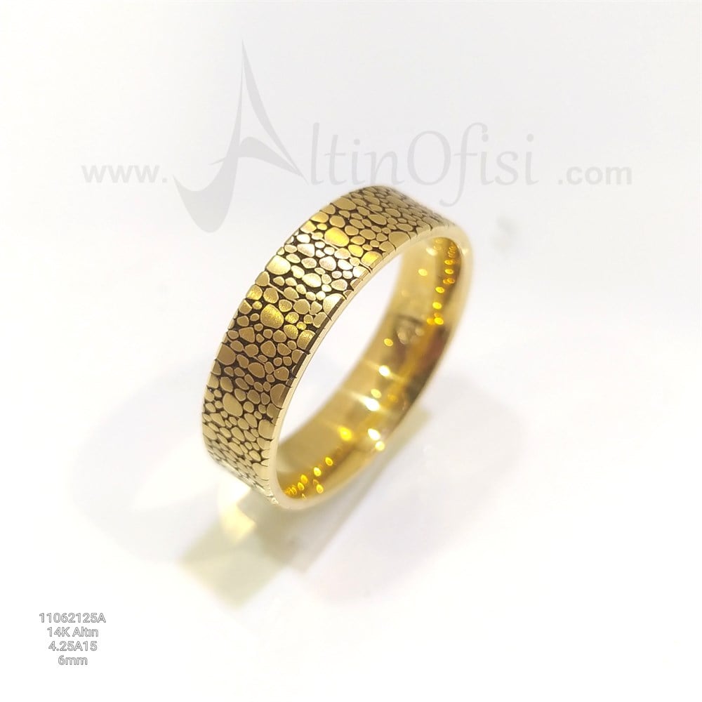 Alyans 6 mm Genişlik 14 ayar altın