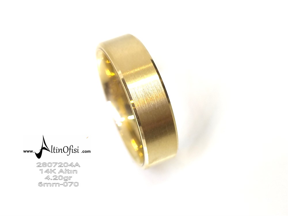 Alyans 6 mm Genişlik 14 ayar altın