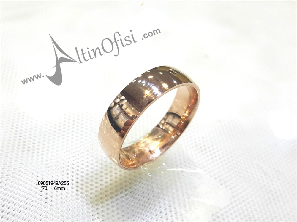 Alyans 6 mm Genişlik 14 ayar altın