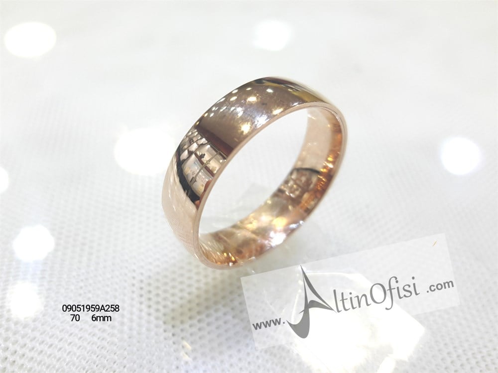 Alyans 6 mm Genişlik 14 ayar altın