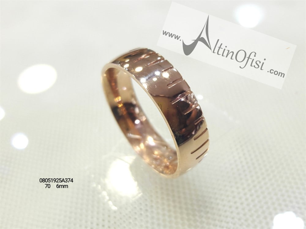 Alyans 6mm Genişlik 14 ayar altın