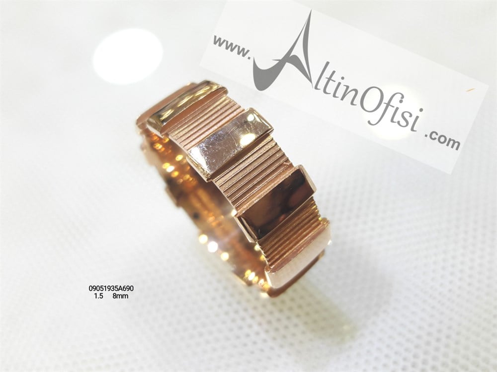 Alyans 8 mm Genişlik 14 ayar altın