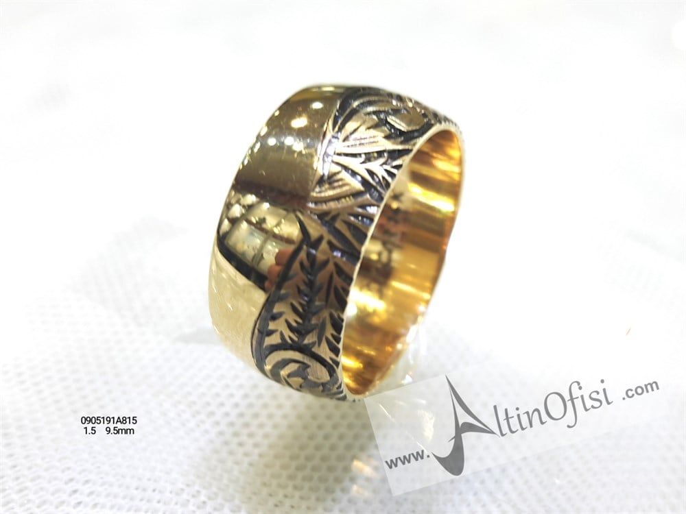 Alyans 9,5mm Genişlik 14 ayar altın