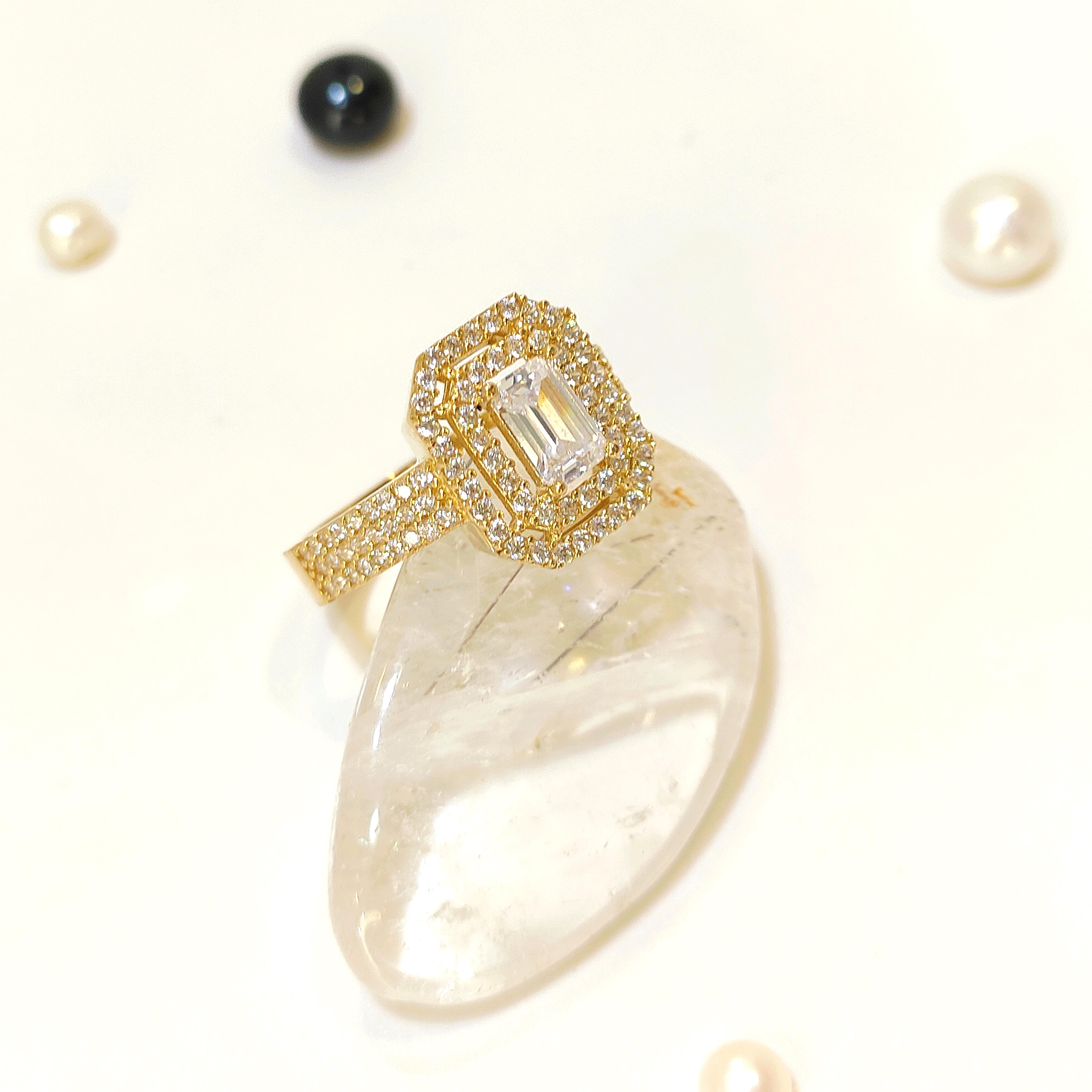 Baget Taşlı Yüzük 14 Ayar Altın HD VİDEOLU