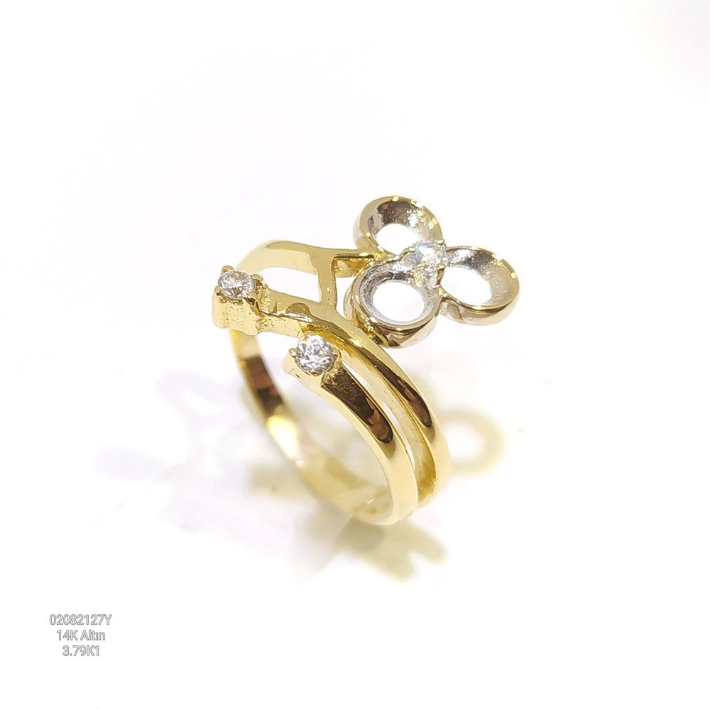 Çiçek Yüzük 14 Ayar Altın