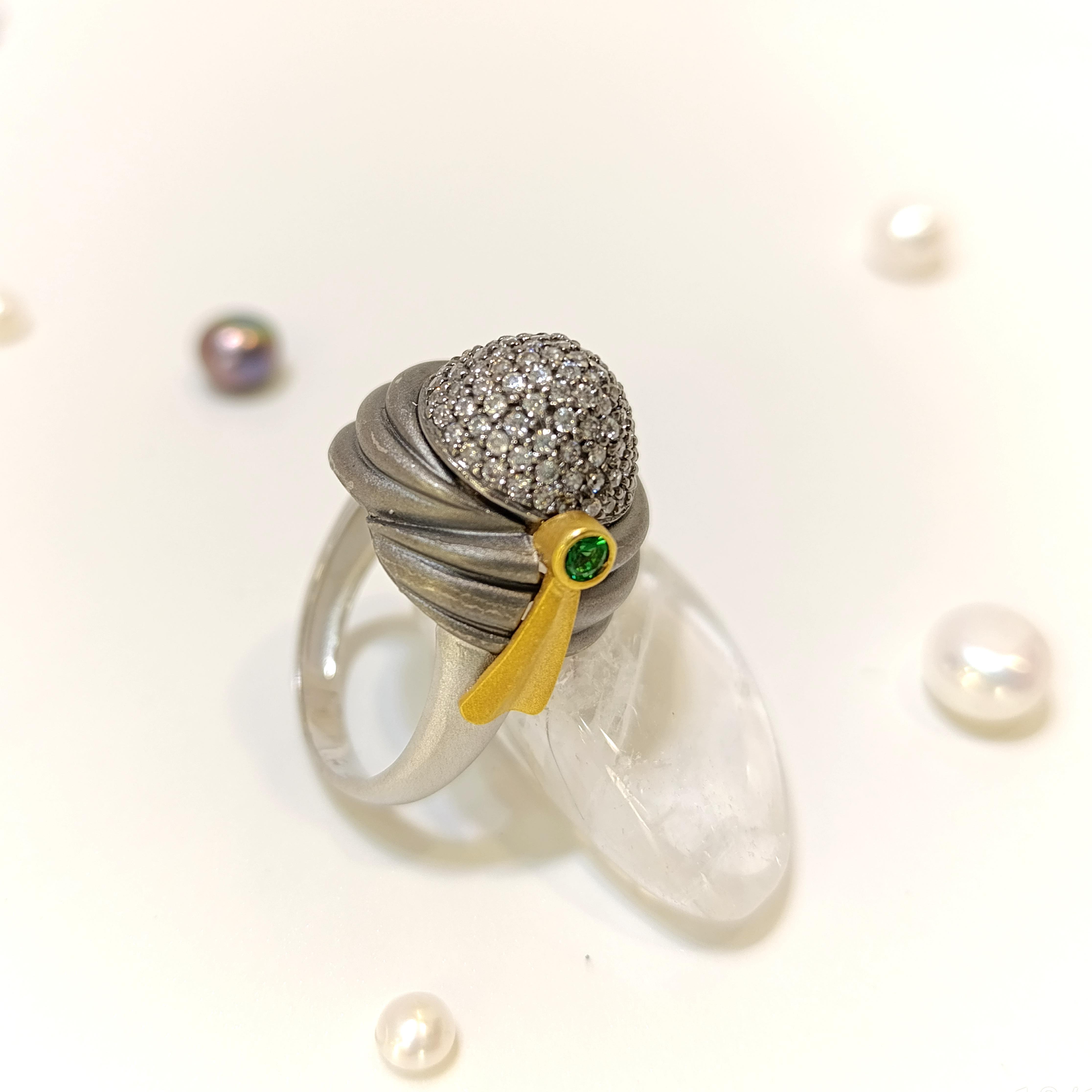 Derviş Kavuğu Taşlı Yüzük 14 Ayar Altın HD VİDEOLU