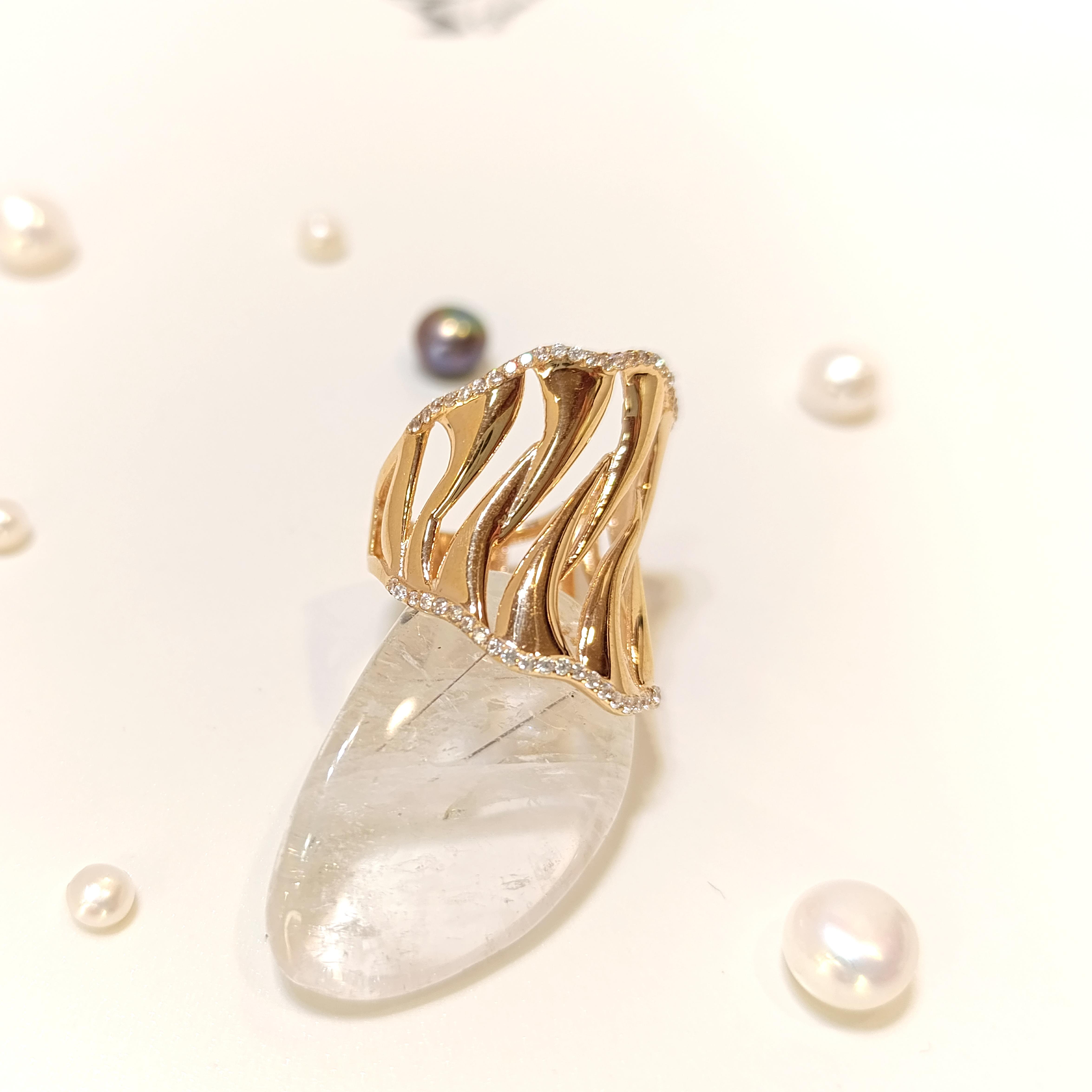 Ejderha Balığı Dişleri Taşlı Yüzük 14 Ayar Altın HD VİDEOLU