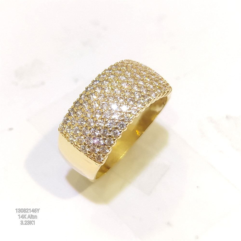 Geniş Su Yolu Yüzük 14 Ayar Altın