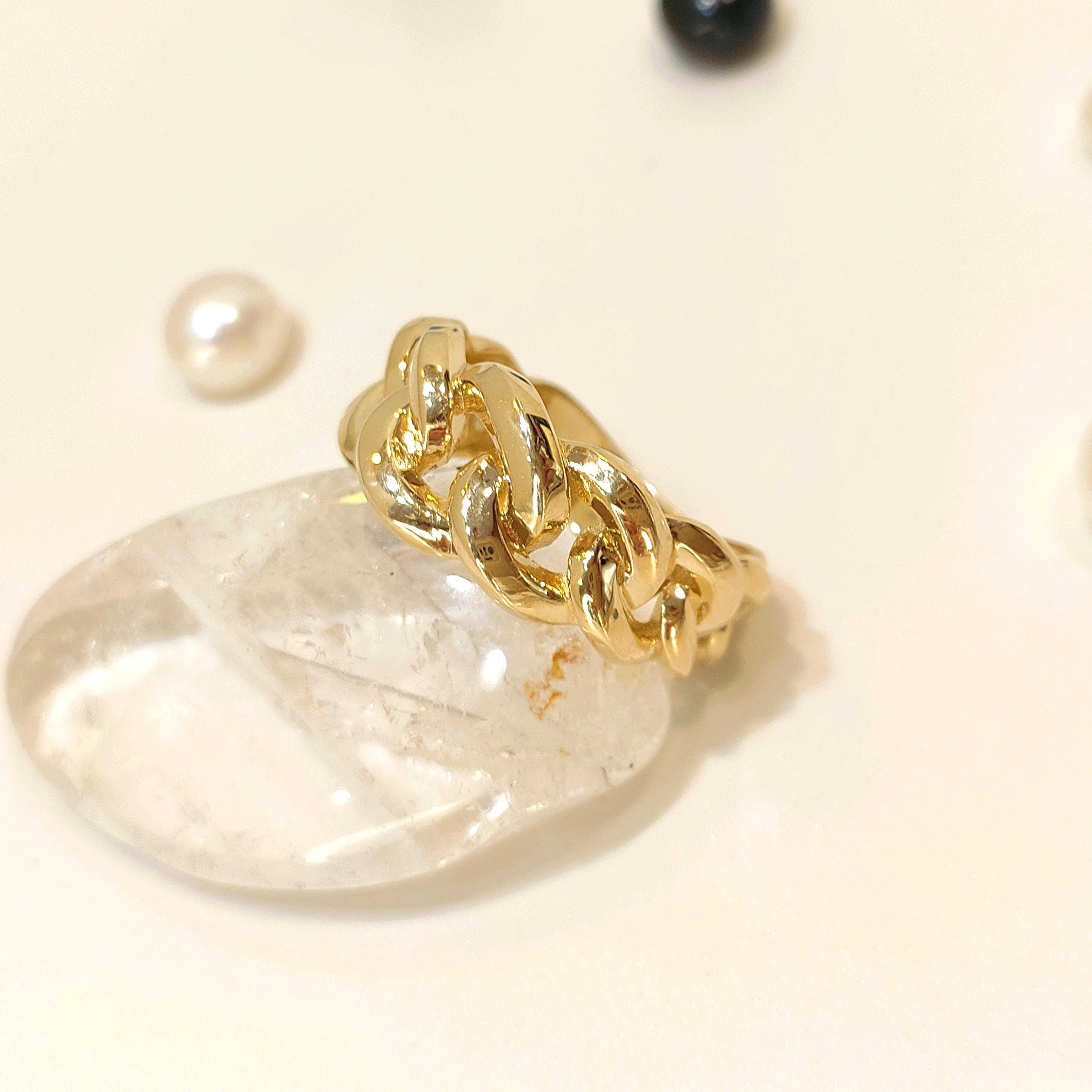 Gurmet Zincir Yüzük 14 Ayar Altın HD VİDEOLU