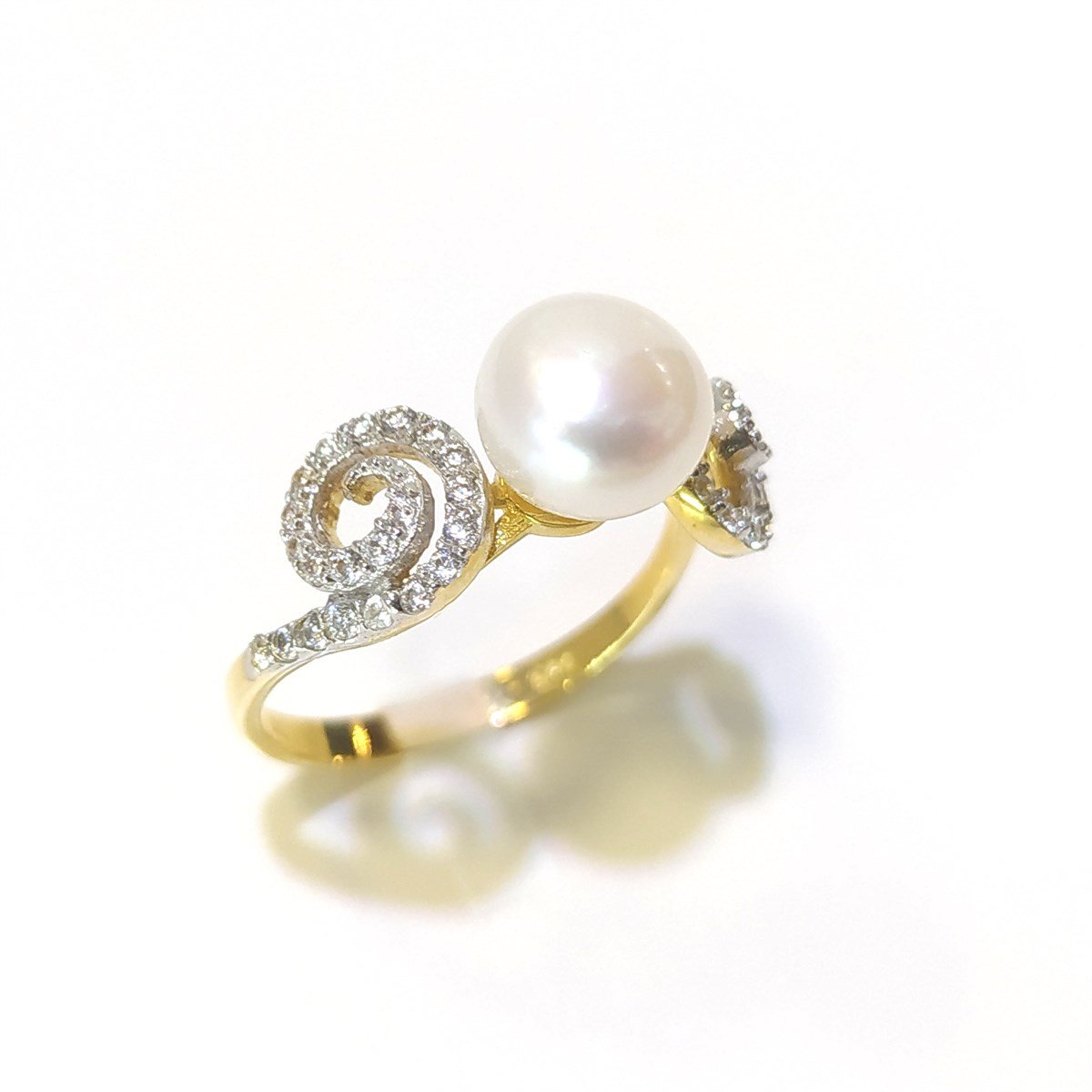 İnci Yüzük 14 Ayar Altın