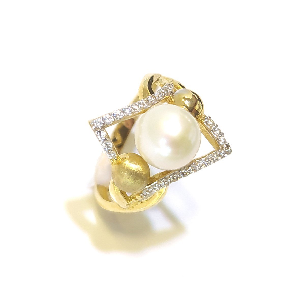 İnci Yüzük 14 Ayar Altın