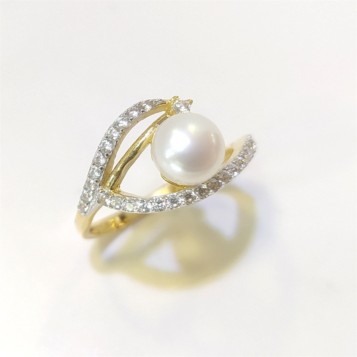 İnci Yüzük 14 Ayar Altın