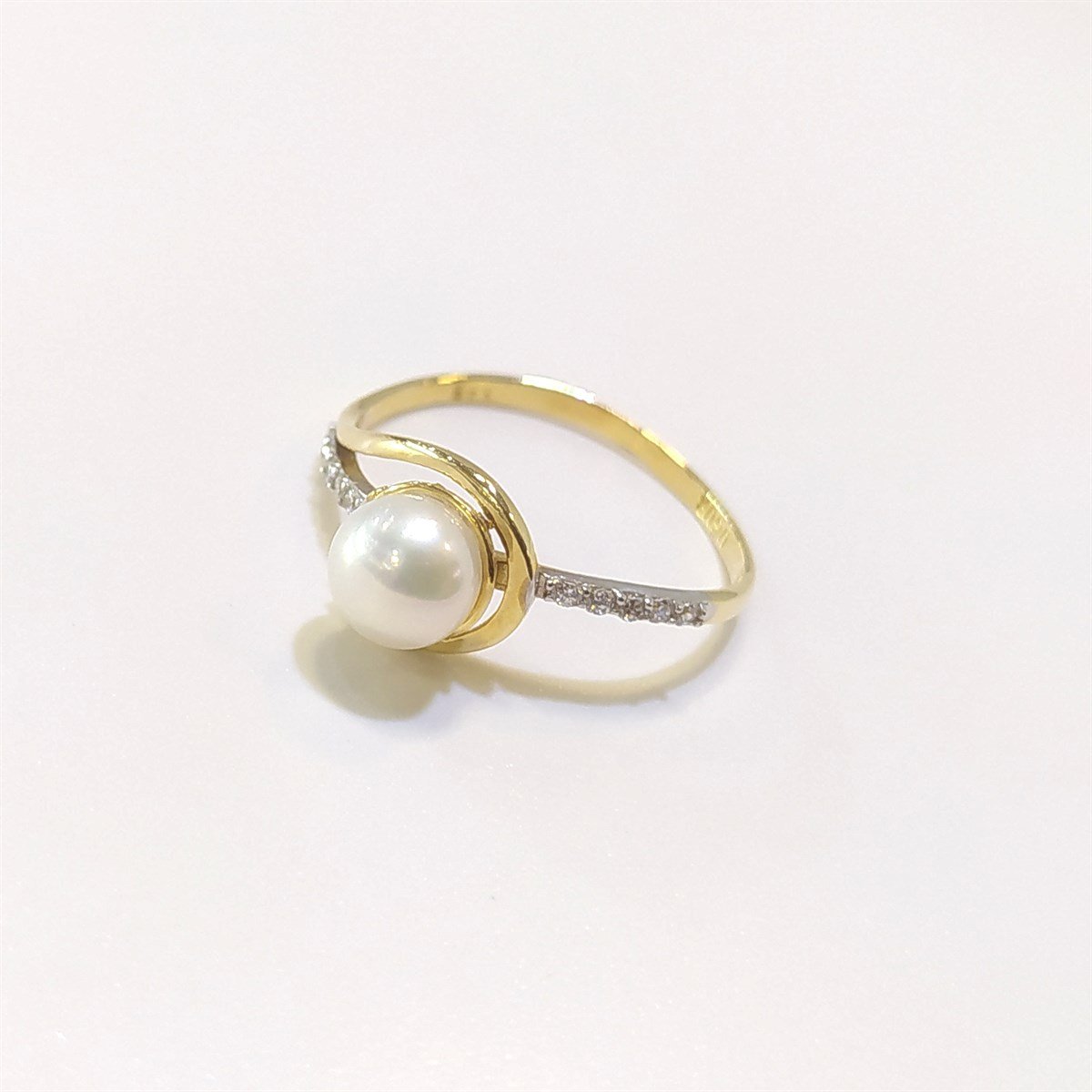 İnci Yüzük 14 Ayar Altın