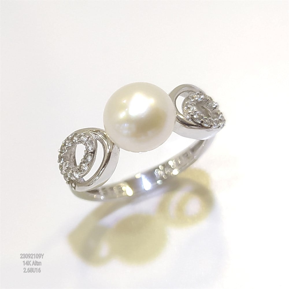 İnci Yüzük 14 Ayar Altın