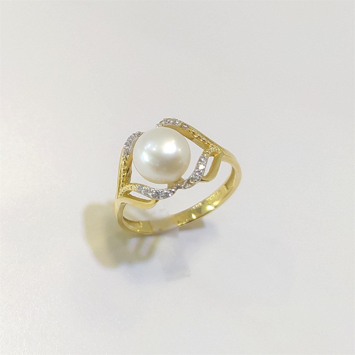 İnci Yüzük 14 Ayar Altın