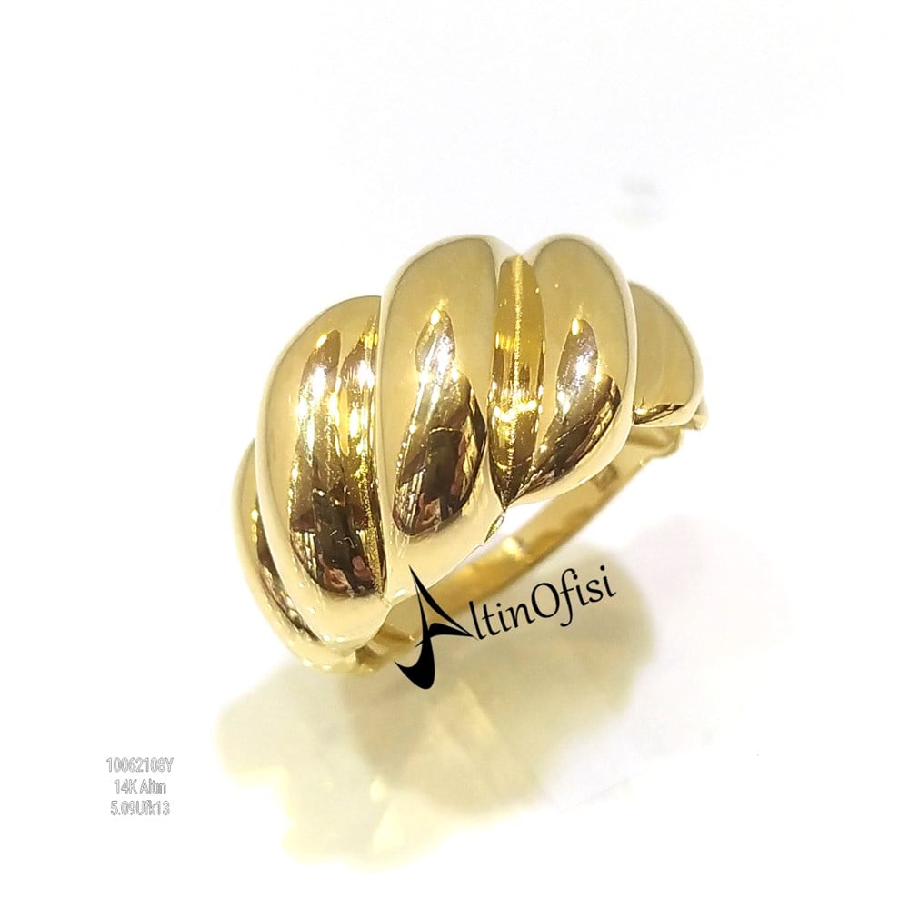 İstiridye Yüzük 14 Ayar Altın