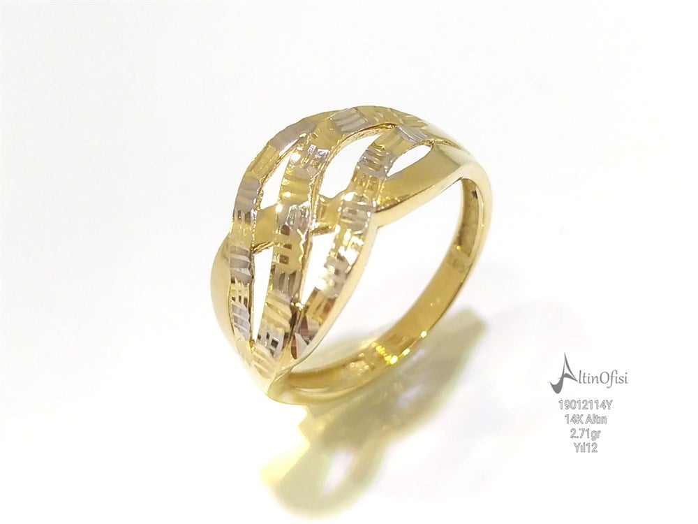 Kalemli Taşsız Yüzük 14 Ayar Altın