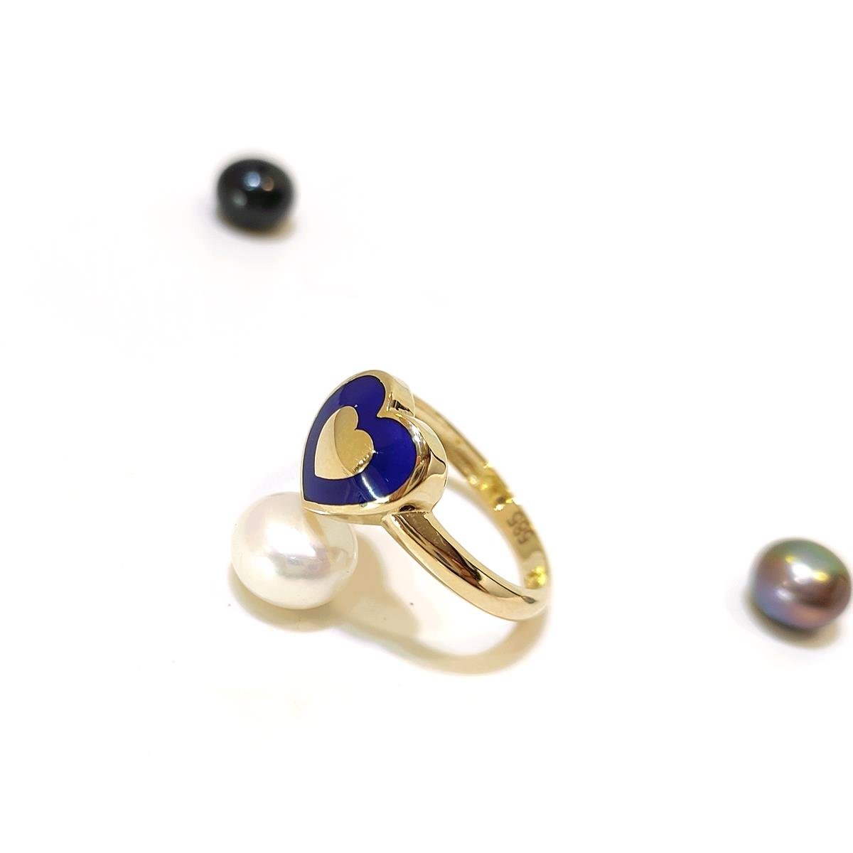 Mineli Kalp Yüzük 14 Ayar Altın HD VİDEOLU