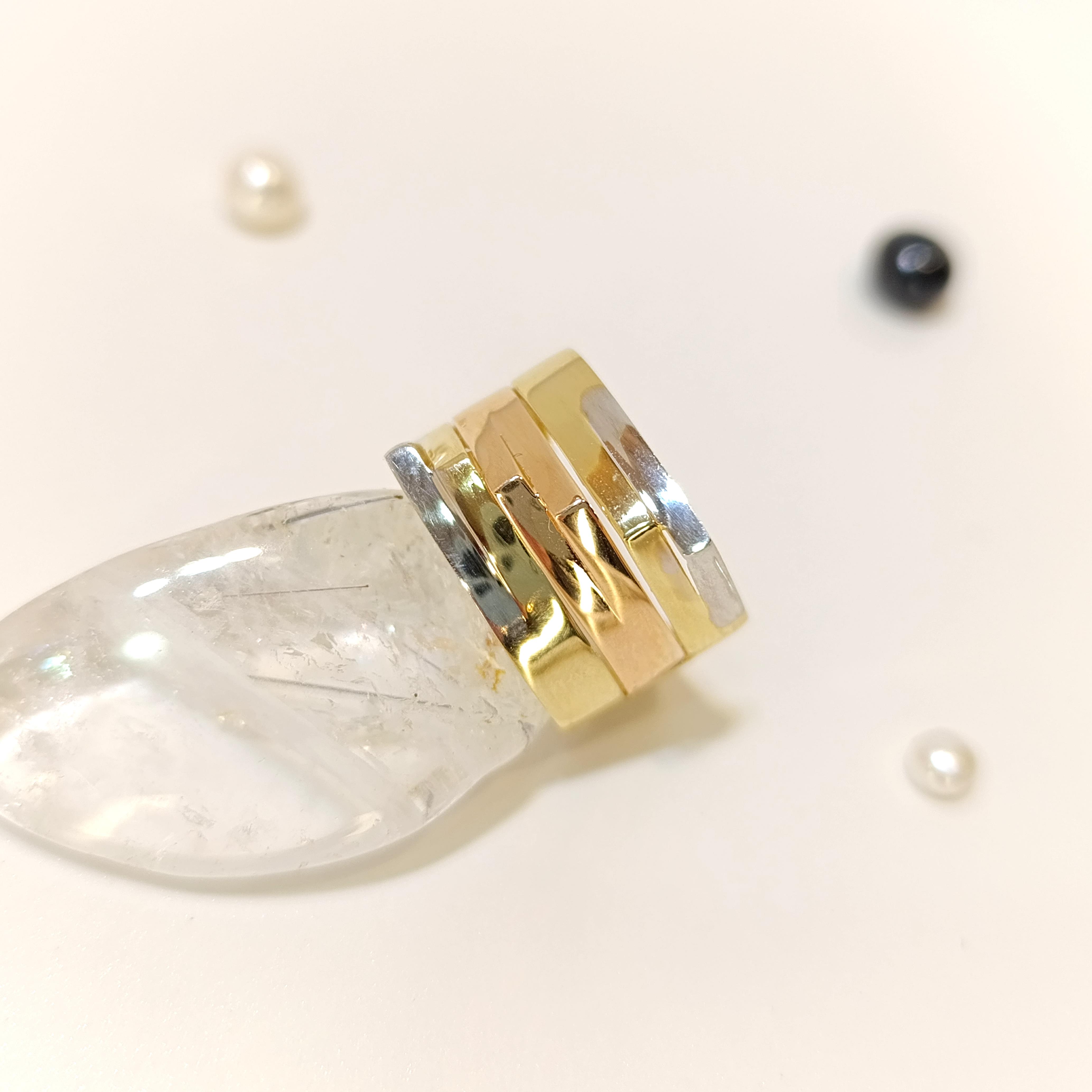 Sıralı Taşsız Yüzük 14 Ayar Altın HD VİDEOLU