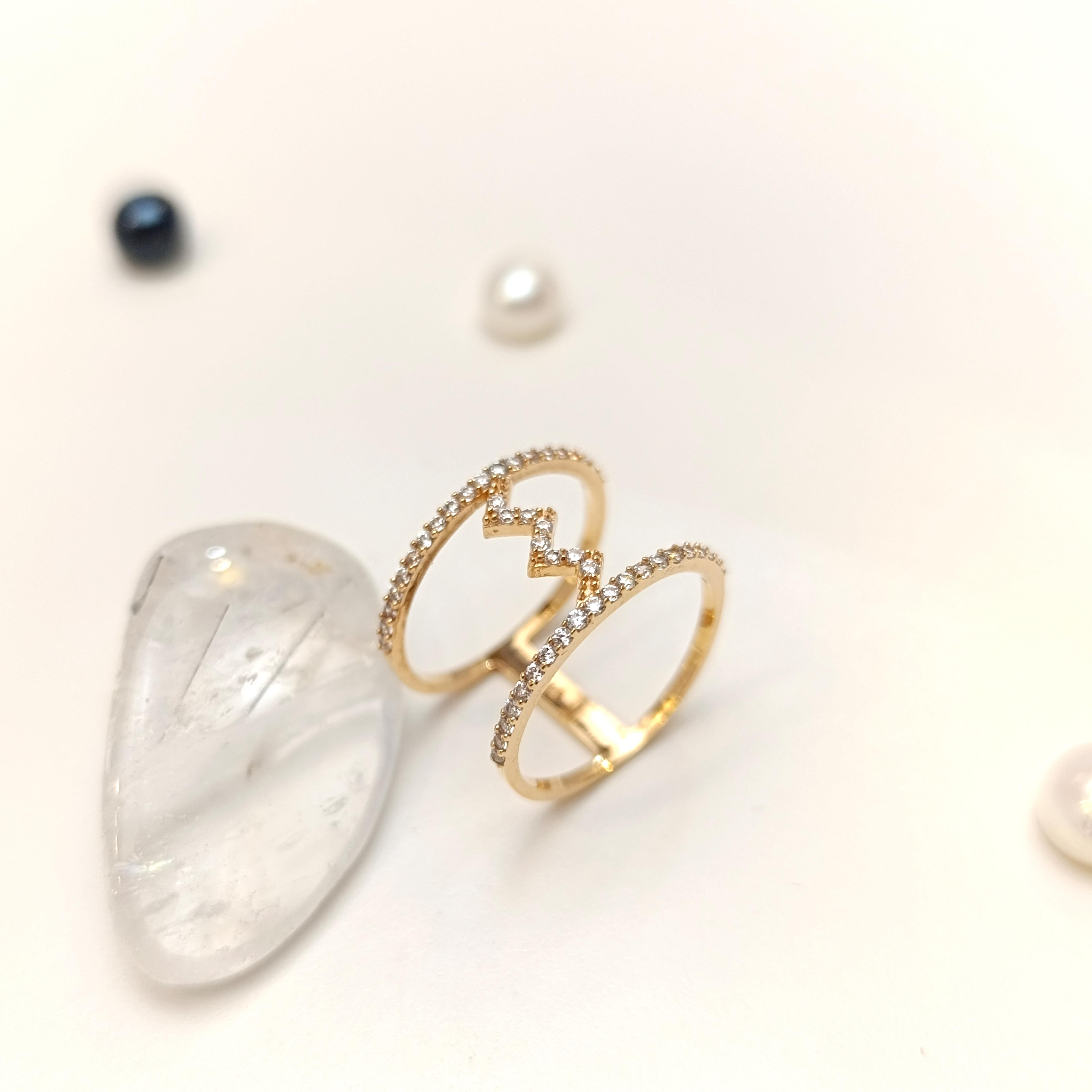 Taşlı Yüzük 14 Ayar Altın HD VİDEOLU