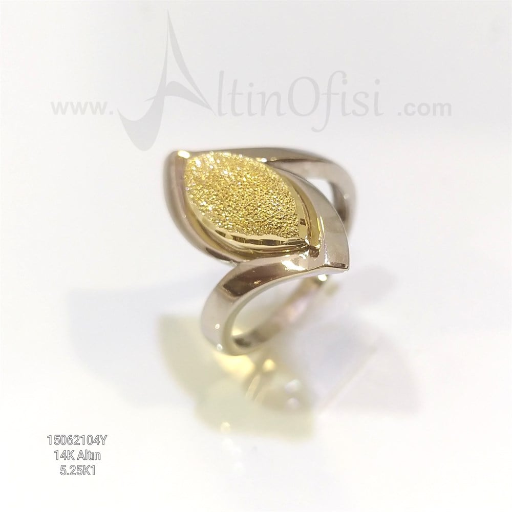 Taşsız Mekik Yüzük 14 Ayar Altın