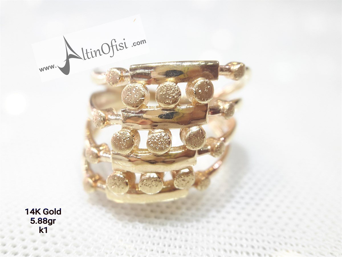 Taşsız Yüzük Sarı  14 Ayar Altın