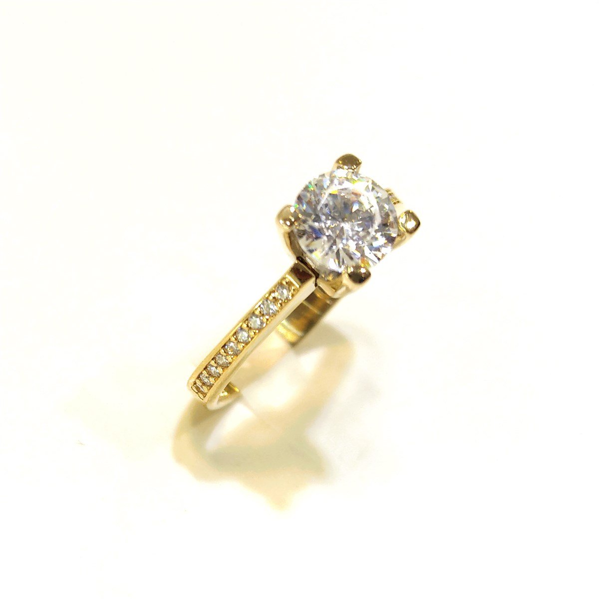 Tek Taş Yüzük 14 Ayar Altın